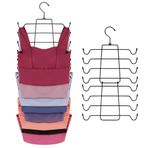 ZEDODIER 2 Paket Tank Top Askı Yerden Tasarruflu, Dolap Düzenleyici için Sütyen Askıları, Asılı Sütyen Düzenleyici Tank Üstleri Tutucu, 16 Kancalı, Metal Dolap Düzenleyicileri ve Depolama Küçük Alan