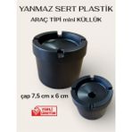 Zedplast Yanmaz Sert Plastik Kokusuz Araç Tipi Küllük - Siyah