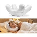 Zeelux Güzellik Yastığı – Beauty Sleep PILLOW,%100 Ipek Kumaşlı Kırışıklık Önleyici Yüz Yastığı, Sırt Üstü ve Yan Yatanlar Için Ergonomik Yüz ve Boyun Destek Yastığı - 45 x 27 cm - Beyaz