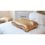Zeelux Yaşlanma Karşıtı ve Kırışıklık Önleme için Premium Güzellik Uyku Yastığı - %100 Dut İpek Kılıf ve Bambu İç Astarlı Ortopedik Hafızalı Köpük - Nefes Alabilir, Soğutma ve Hipoalerjenik Yüz