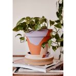 zef design store Terracotta Konik Saksı+Tabak•Lilanın Tonları•5 Farklı Seçenekle(Küçük•Orta•Büyük•2li Set•3lü Set)