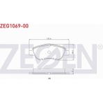 Zegen Fıat Albea 1.2 2003 - 2005 / Fıat Palıo 1.2 2003 - 2005 Ön Fren Balatası 45022 - SEA - EZ1