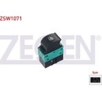 ZEGEN-ZSW1071 - Cam Acma Anahtarı Teklı Sıyah 5 Pın Turuncu Isık Fıat Doblo 2001-2010 - Siyah