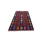 Zehra Abla Halı El Dokuma Benzersiz Balıkesir Karakeçili Yörük Yün Kilim 5456 Renkli-180 x 300