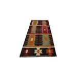 Zehra Abla Halı El Dokuma Olağanüstü Seçkin Cerit Yörükleri Meşhed İran Yün Kilim 5894 Çok Renkli-130 x 300