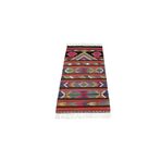 Zehra Abla Halı El Dokuma Renkli Otantik Şaheser Malatya Yün Kilim 6399 Çok Renkli-80 x 160