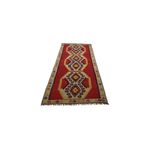 Zehra Abla Halı El Dokuma Tek Parça Yekpare Sivas Kangal Yün Kilim 6282 Çok Renkli-150 x 350