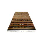 Zehra Abla Halı El Dokuması Doğal Rengarenk Büyük Boy Karapınar Yörük Yün Kilim Çok Renkli-200 x 350