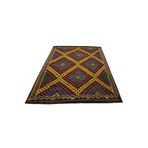 Zehra Abla Halı El Dokuması Yekpare Tek Parça Bergama Yörük Yün Cecim Kilim 5434 Renkli-200 x 300