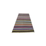 Zehra Abla Halı Yeni El Dokuma Capcanlı Renkli Bukleli Pamuklu Kilim 6392 Çok Renkli-150 x 330