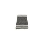 Zehra Abla Halı Yeni El Dokuma Çizgili Tiftik Yün Siirt Battaniyesi Kilim 5773 Gri-80 x 125