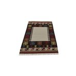 Zehra Abla Halı Yeni El Dokuma Modern Okyanus Dalgalı Döşemealtı Yün Kilim 5389 Renkli-130 x 190