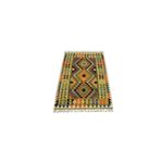 Zehra Abla Halı Yeni El Dokuma Sarı Cerit Yörükleri Meşhed İran Yün Kilim 5354 Renkli-100 x 160