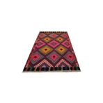 Zehra Abla Halı Yeni El Dokuması Benzersiz Bergama İzmir Yörük Yün Cecim Kilim 6374 Çok Renkli-180 x 300