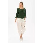 Zehra Şile Bezi Yazlık Bluz Yeşil Ysl L Yeşil