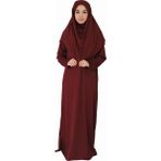 Zehranaz Namaz Elbisesi Bordo M - 40 - 42