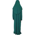 Zehranaz Namaz Elbisesi Kabe Yeşili Fermuarlı Namaz Elbisesi3 - Zümrüt - 2XL - 3XL