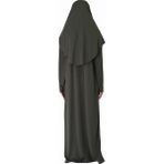 Zehranaz Namaz Elbisesi Koyu Haki Fermuarlı Namaz Elbisesi3 - 2XL - 3XL
