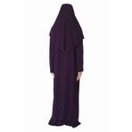 ZEHRANAZ NAMAZ ELBİSESİ KOYU MOR FERMUARLI NAMAZ ELBİSESİ