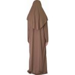 Zehranaz Namaz Elbisesi Koyu Sütlü Kahve Fermuarlı Namaz Elbisesi2 - Sütlü Kahverengi - L - XL