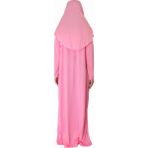 Zehranaz Namaz Elbisesi Şeker Pembe Fermuarlı Namaz Elbisesi2 - L - XL