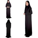 Zehranaz Namaz Elbisesi Siyah Fermuarlı Namaz Elbisesi2 - 001 Siyah - L - XL