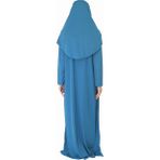 Zehranaz Namaz Elbisesi Turkuaz Fermuarlı Namaz Elbisesi2 - L - XL