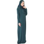 Zehranaz Namaz Elbisesi Zümrüt Yeşil Fermuarlı Namaz Elbisesi2 - Zümrüt Yeşili - L - XL