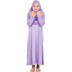 Zehranur Hijab Çocuk Namaz Elbisesi - 12 - 14 Yaş - Açık Lila