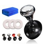 ZEID Car One Button Start Rocker, Otomotiv One-Touch Start Buton, Car Joystick Starter, Car Start Button Cover, Car Push to Start Button Rock, Car Engine Start Stop Butonu, Silver