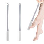 ZEIEYA 2 adet parmak arası temizleme fırçası, 40 cm duş için ayak fırçası, silikon ayak yıkama fırçası, ayak temizleme fırçası, ayak parmağı fırçası, uzun saplı ayak parmağı temizleyici, herkes için uygundur