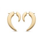 Zeino 14K Altın Kaplama - 27 mm Yarım Ay Halka Küpe