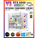Zeiron Arkham X7 Pro White Ryzen 7 5700X 32GB 1tb M.2 SSD RTX5050 Sıvı Soğutmalı Oyuncu Masaüstü Bilgisayar