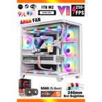 Zeiron Camazots P80 Ryzen 5 5500 32GB 1TB M.2 SSD 8GB RX580 240mm Sıvı Soğutmalı Beyaz Oyun Bilgisayarı