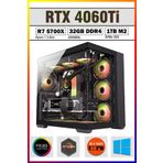 Zeiron Damage X12 Ryzen 7 5700X 32GB 1TB NVMe M.2 SSD RTX4060 Ti Sıvı Soğutmalı Oyuncu Masaüstü Bilgisayar