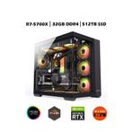 Zeiron Mirage Gold X16 Ryzen 7 5700X 32Gb Ram 512Gb M.2 Nvme Ssd Rtx3050 Sıvı Soğutmalı Oyuncu Bilgisayarı