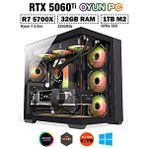 Zeiron Mirage X60 Ryzen 7 5700X 32GB RAM 1TB M.2 SSD RTX5060Ti Sıvı Soğutmalı Oyuncu Masaüstü Bilgisayar