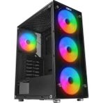 Zeiron Z-Master X100 4x120 mmRgb Fanlı Temperli Cam Pencere Gaming Oyuncu Bilgisayar Kasası
