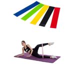 zeixpow 5'li Egzersiz Direnç Bant Seti Pilates Crossfit Ekipmanları