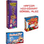 Zeka Dolabı Memory Tower-Dedektif-Color Cups (Hafıza, Görsel, Hız, Kutu Oyunu)