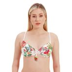 Zeki Aksesuvar Detaylı Bikini Üst, Desenli, 40 Beden, Kadın
