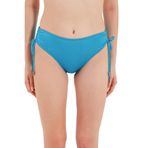 Zeki Kadın Yüksel Bel Yan Büzgülü Turkuaz Bikini Alt, 44 Beden