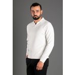 ZEKİ ÖZER ERKEK BEYAZ POLO YAKA DÜĞMESİZ TRİKO KAZAK CNLX072571K021