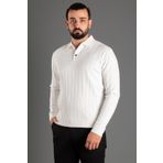 ZEKİ ÖZER ERKEK DOKULU ÇİZGİLİ POLO TRİKO KAZAK CNL725K019