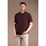 Zeki Özer Erkek Kahve Basic Triko T-Shirt - M