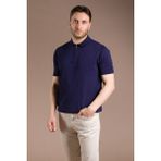 Zeki Özer Erkek Lacivert Basic Triko T-Shirt - M