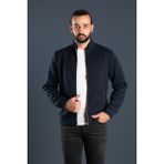 Zeki Özer Erkek Lacivert Fitilli Hırka - 2XL