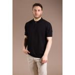 Zeki Özer Erkek Siyah Basic Triko T-Shirt - XL
