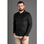ZEKİ ÖZER ERKEK SİYAH POLO YAKA DÜĞMESİZ TRİKO KAZAK CNLX072571K021