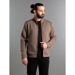 Zeki Özer Erkek Vizon Fitilli Hırka - Açık Vizon - 2XL